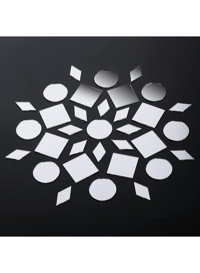 شركة إيماز ذ.م.م. مجموعة متنوعة من بلاط المرايا الزجاجية للأعمال اليدوية، قطع فسيفساء صغيرة مستديرة ومربعة ومعينية الشكل، قطع زجاجية عاكسة لتزيين المنزل، كرات الديسكو، والمشاريع الفنية، عبوة مرايا صغيرة متعددة الأشكال بحواف ناعمة. - Image 2